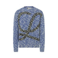 Round neck classic jacquard large logo sweater