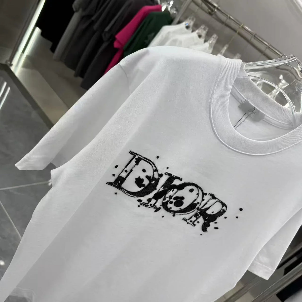 Letter embroidered t-shirt