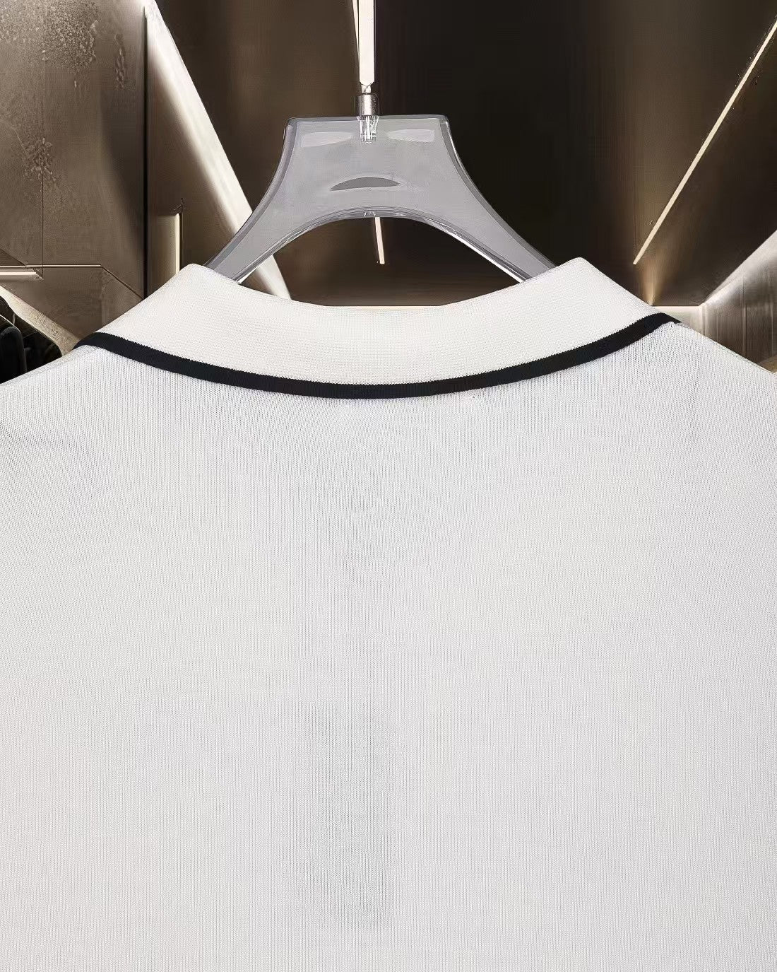 New embroidered knitted short sleeved polo shirt