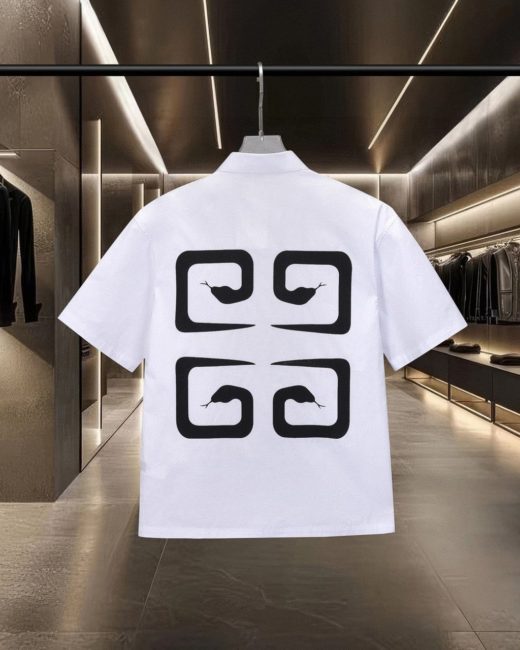 Letter thick plate offset printing technology short sleeved loose fit shirt