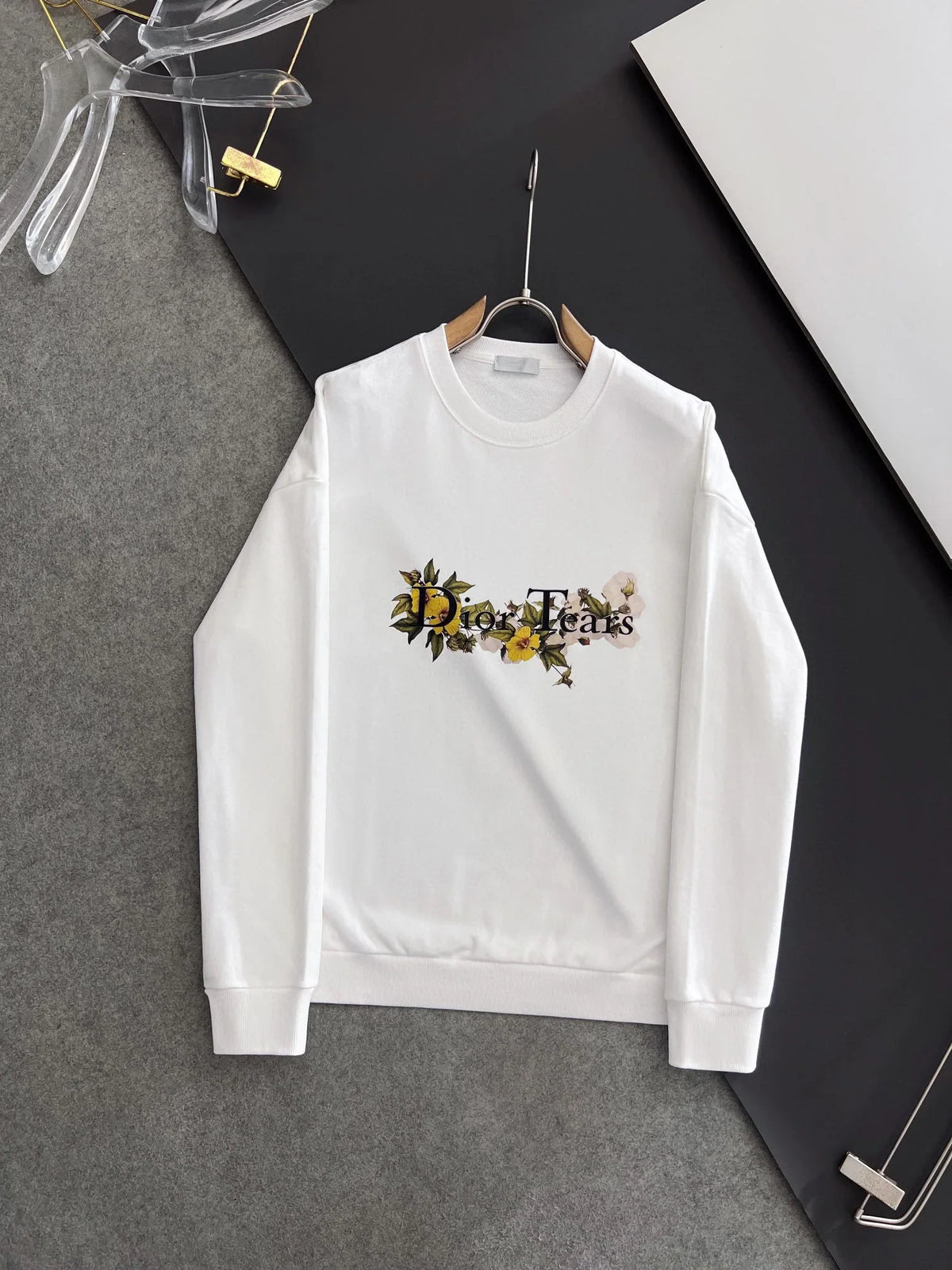 New printed pullover round neck hoodie