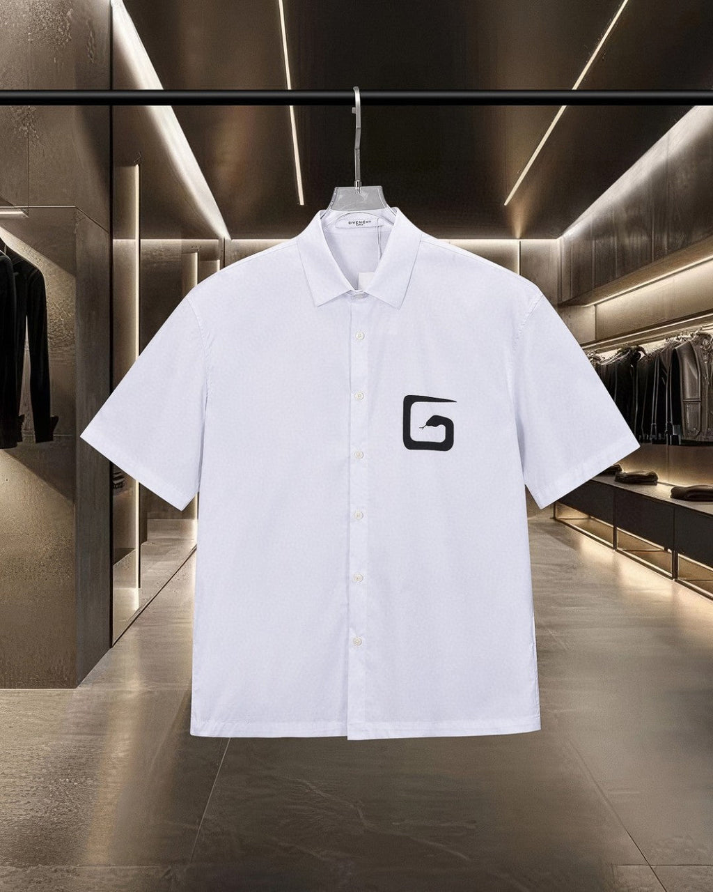 Letter thick plate offset printing technology short sleeved loose fit shirt