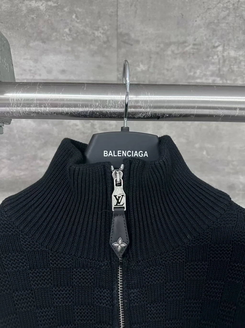 Embroidered letter zipper jacket