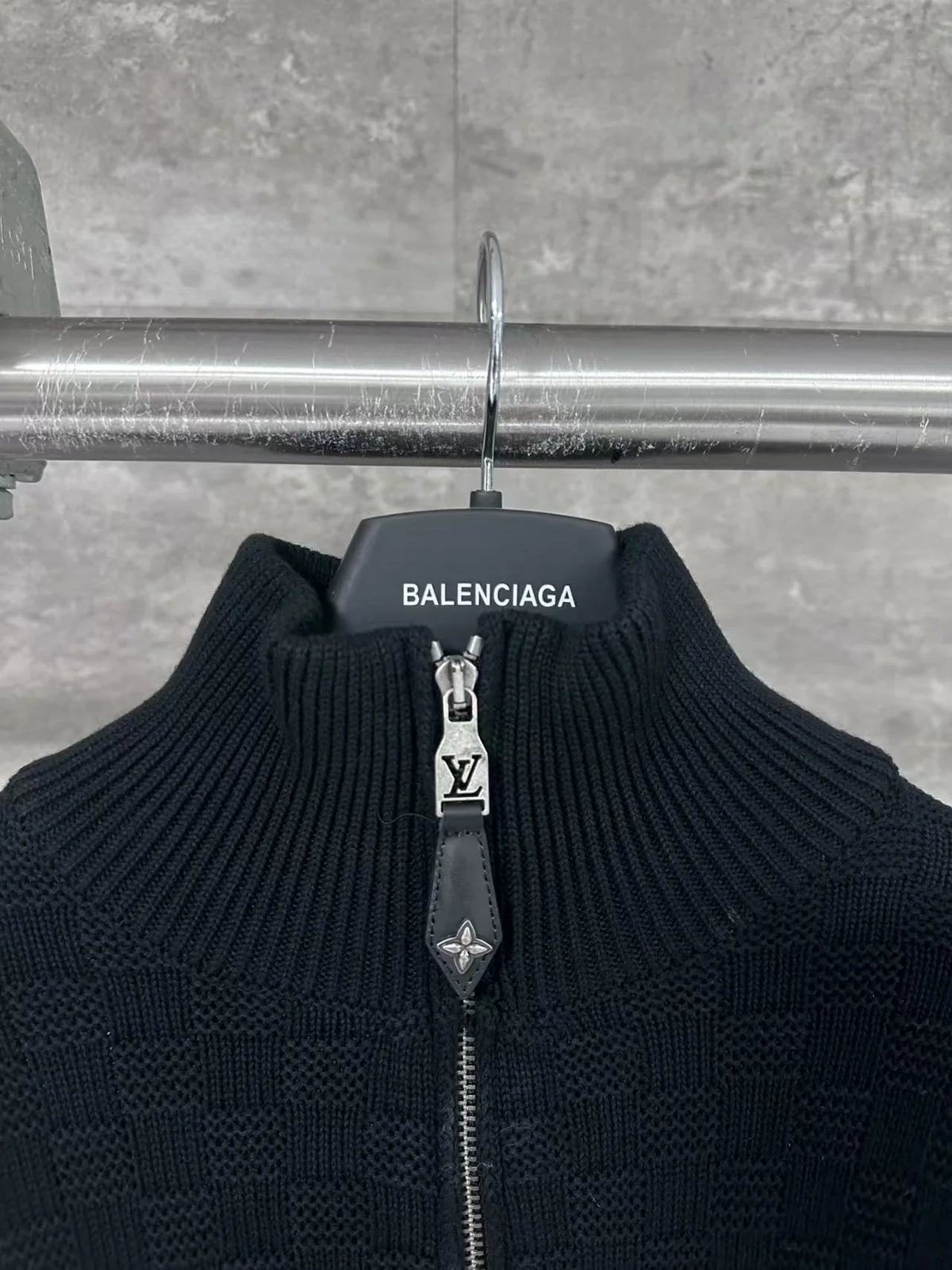 Embroidered letter zipper jacket