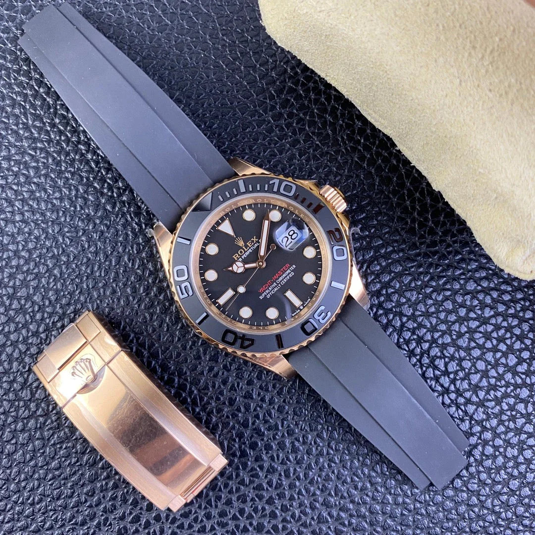 C-Factory -Black Rosegold- Black Rubber- Automatic - 40mm