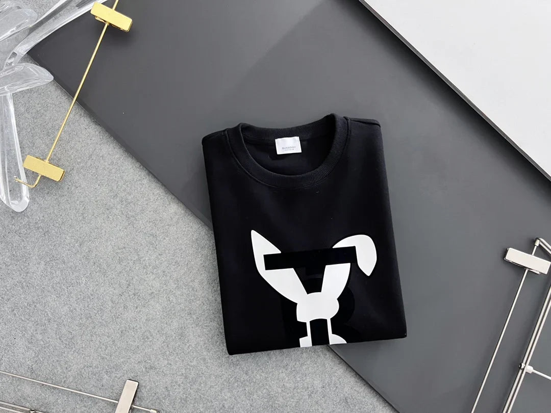 New printed pullover round neck hoodie