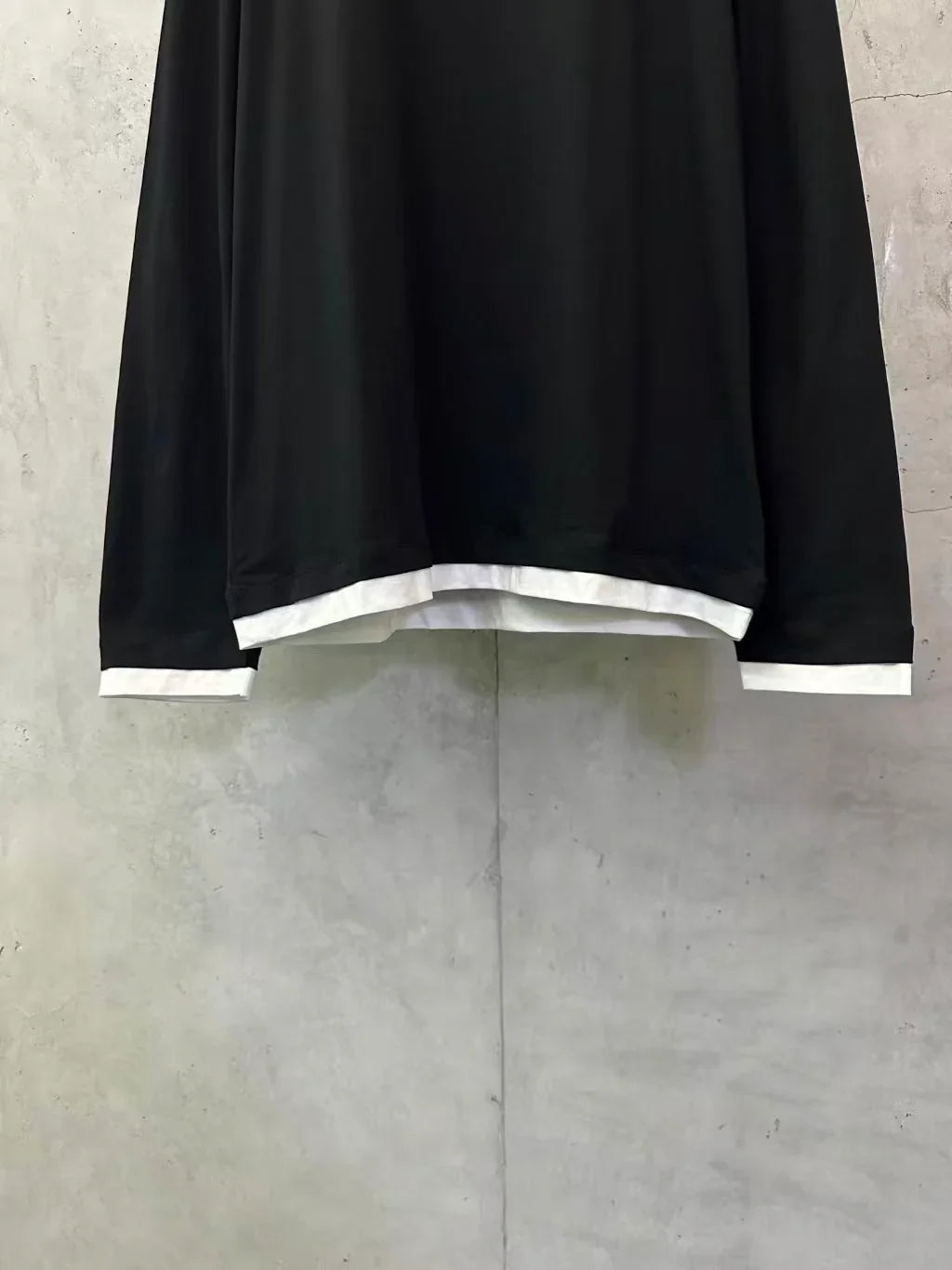 New fabric label fake two-piece base long sleeved shirt
