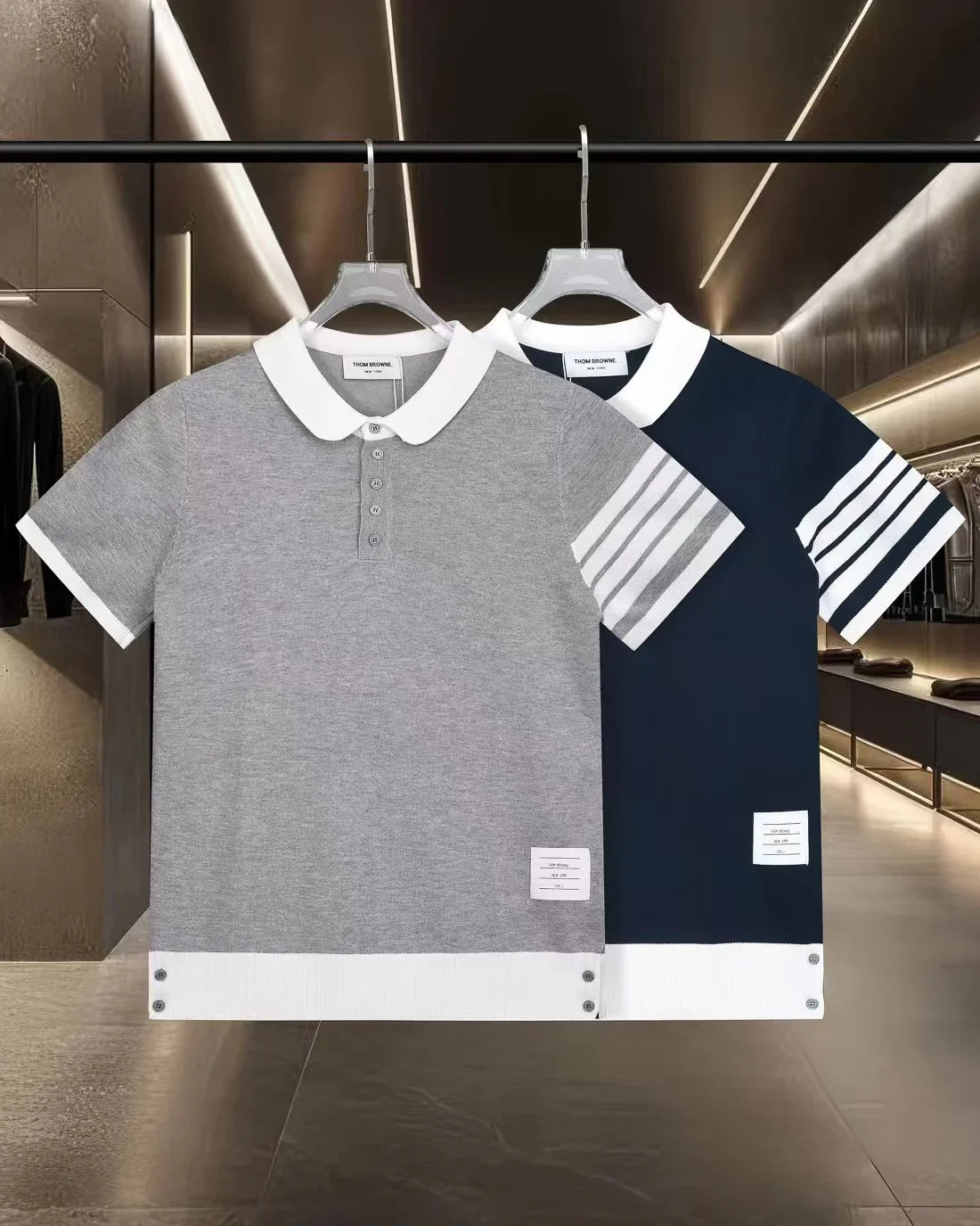 New color blocked polo shirt