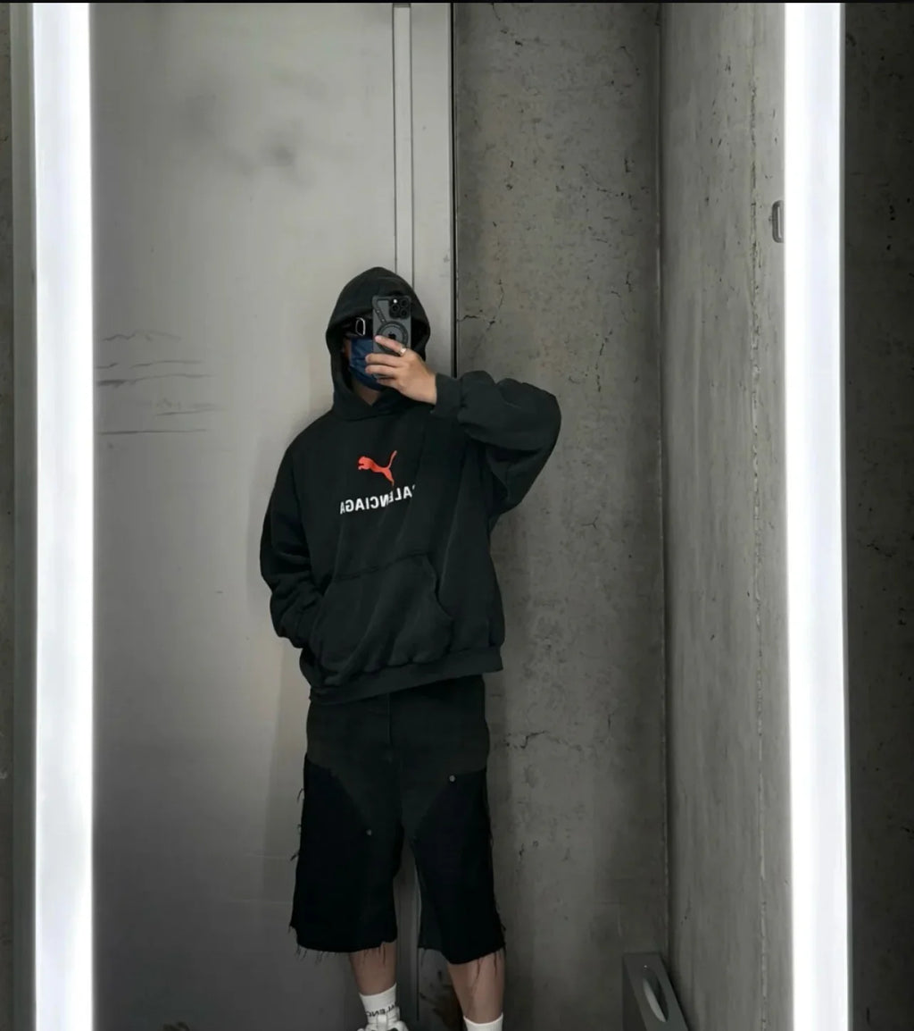 Printed hooded sweatshirt