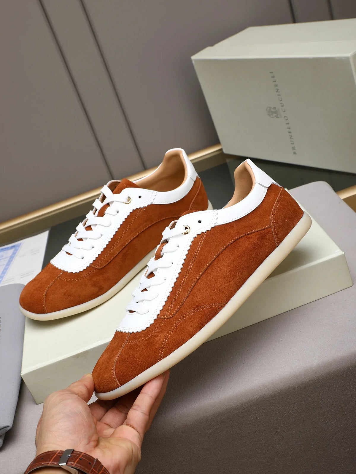 Selected cowhide upper men's shoes