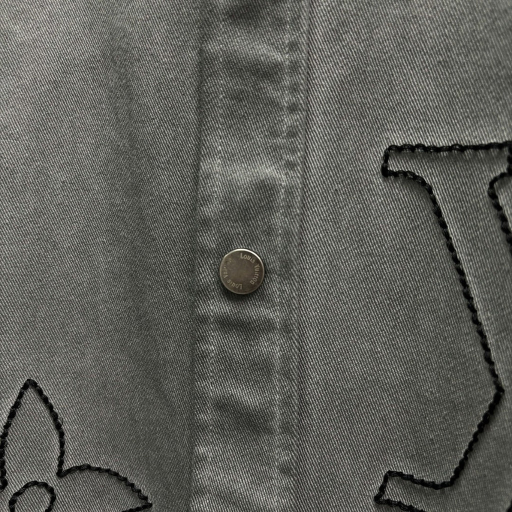 Embroidered denim shirt