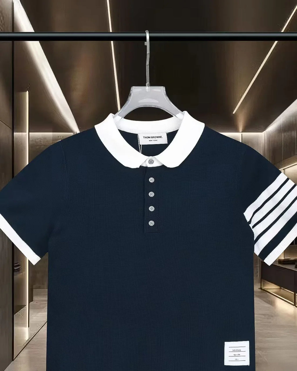 New color blocked polo shirt