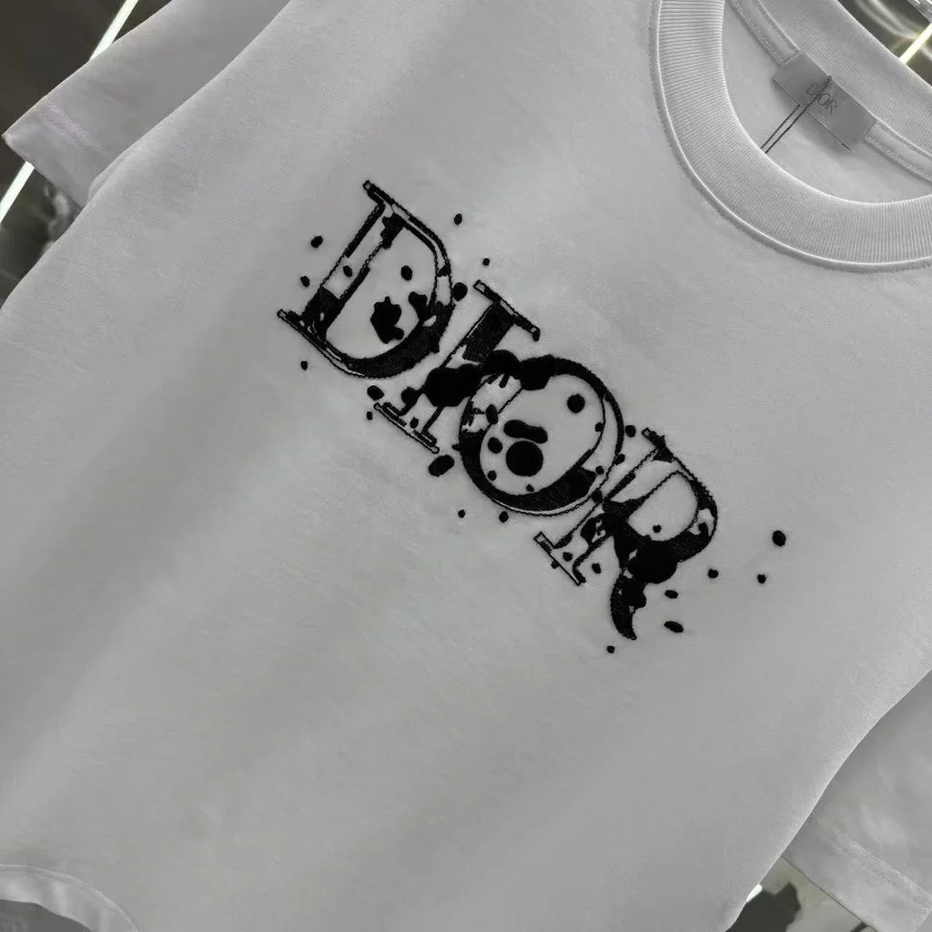 Letter embroidered t-shirt
