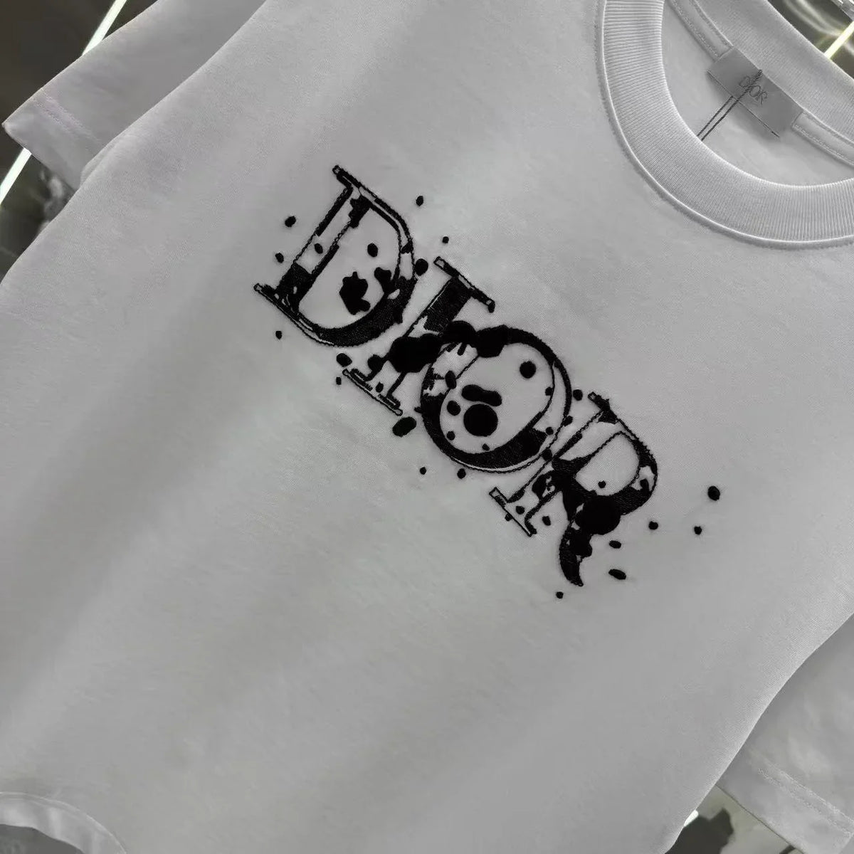 Letter embroidered t-shirt