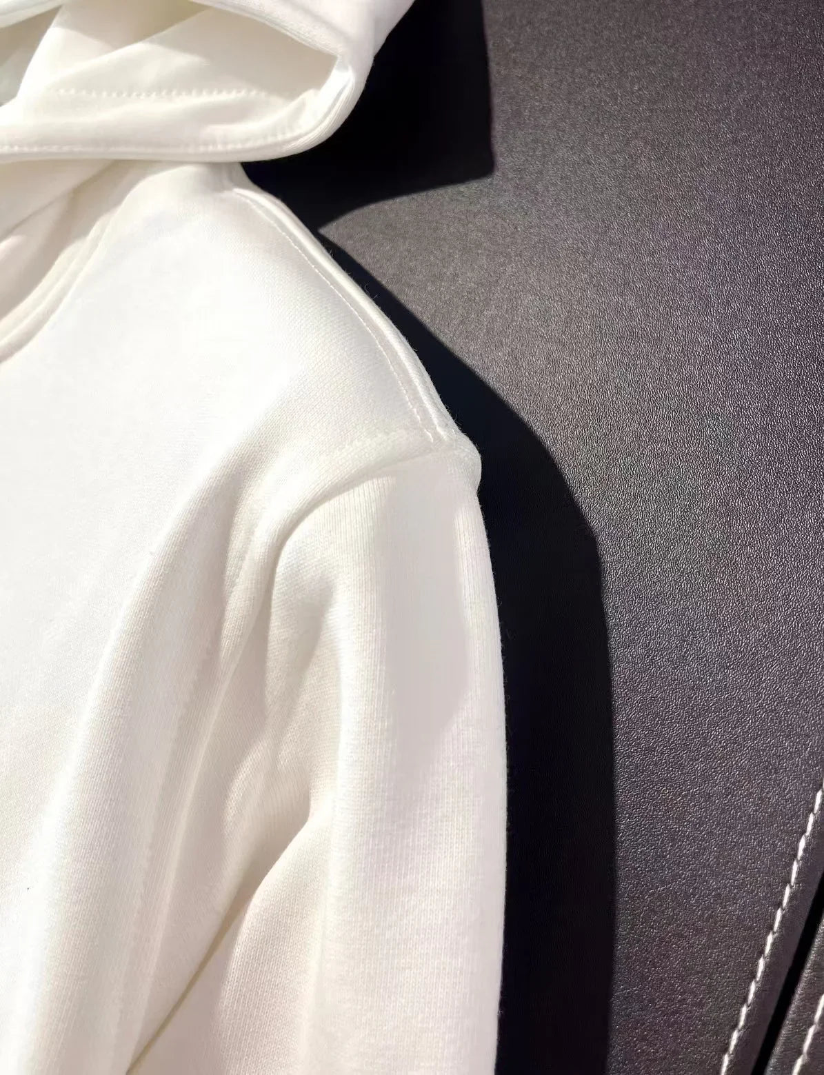 Printed fleece hooded sweatshirt