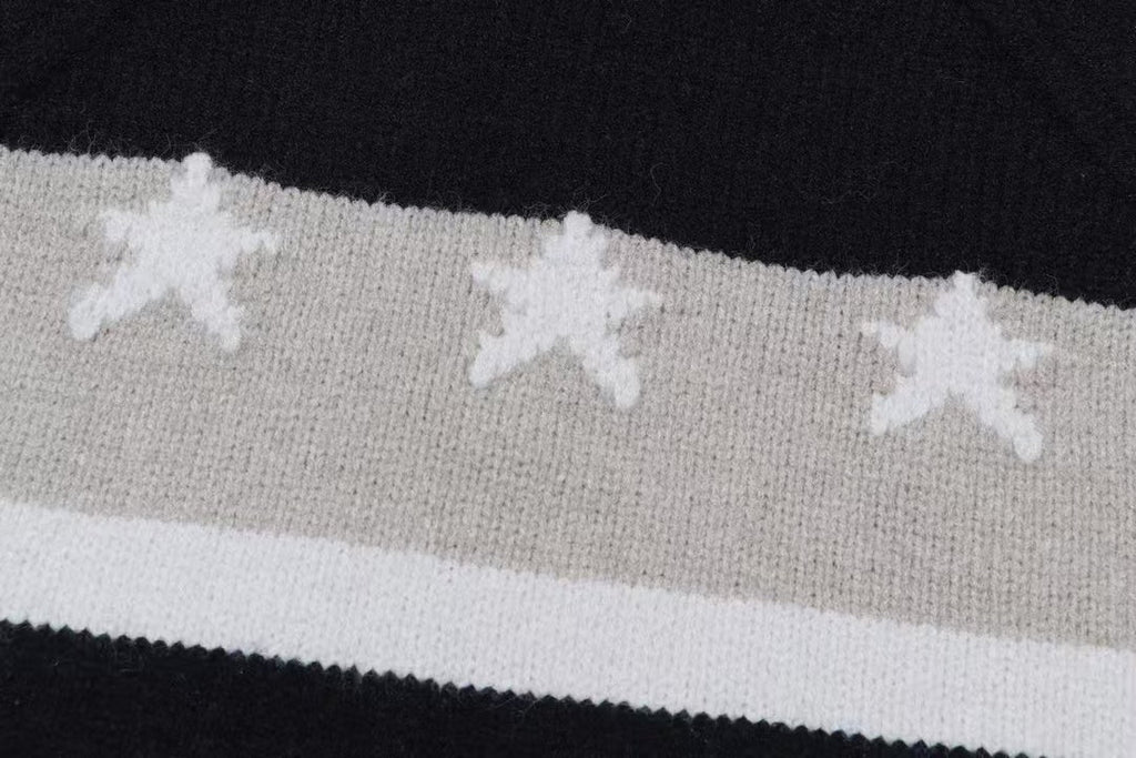 New chest striped jacquard sweater