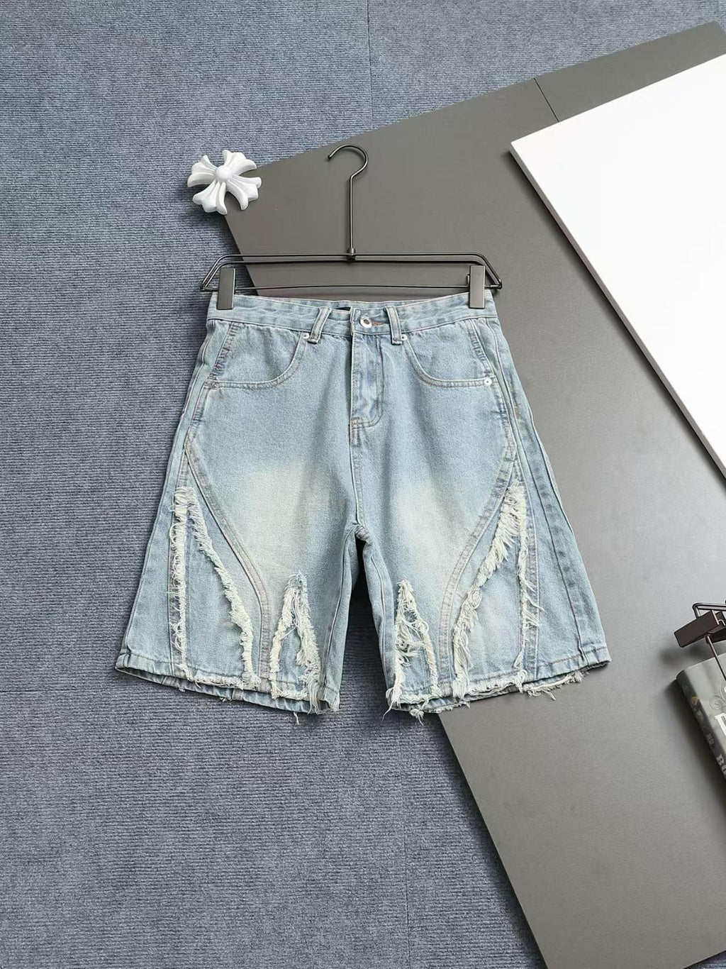 New denim shorts