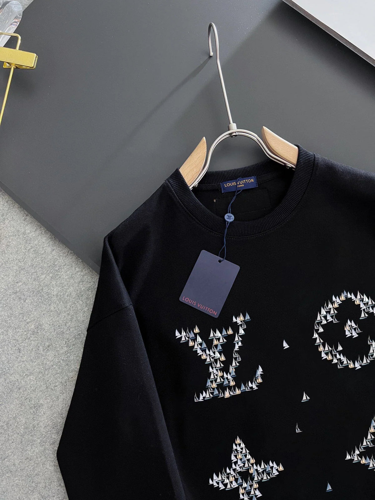 New printed pullover round neck hoodie