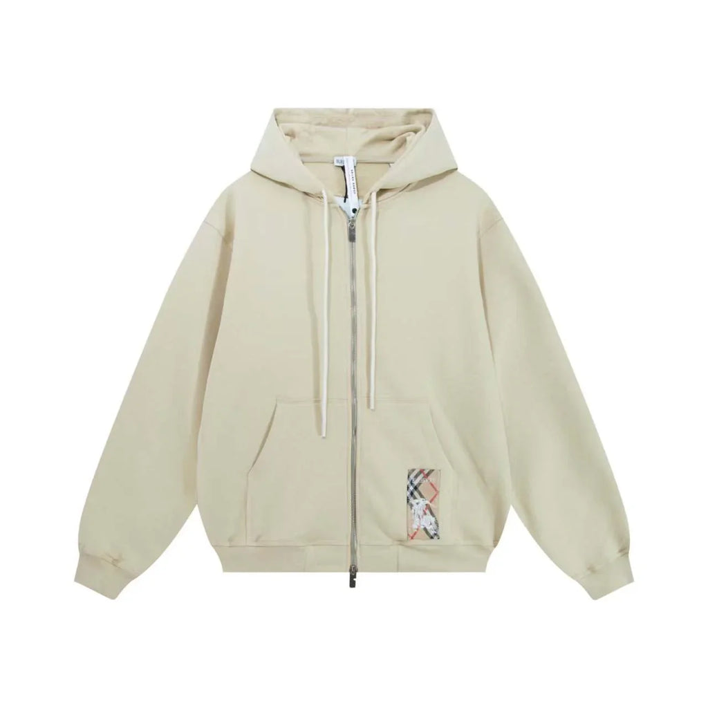 Cloth covered hooded jacket