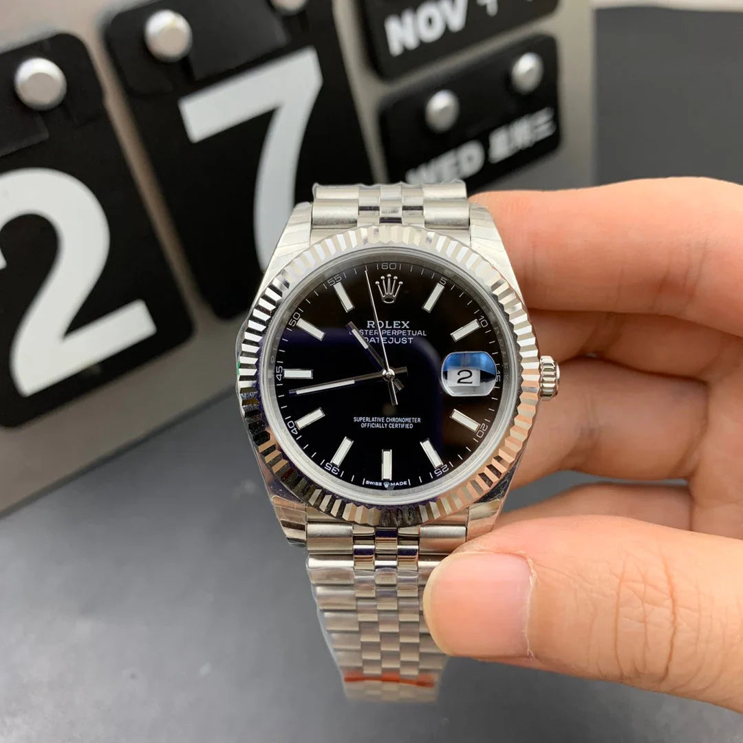 Black Silver Steel - 904L Steel - Automatic- 41mm