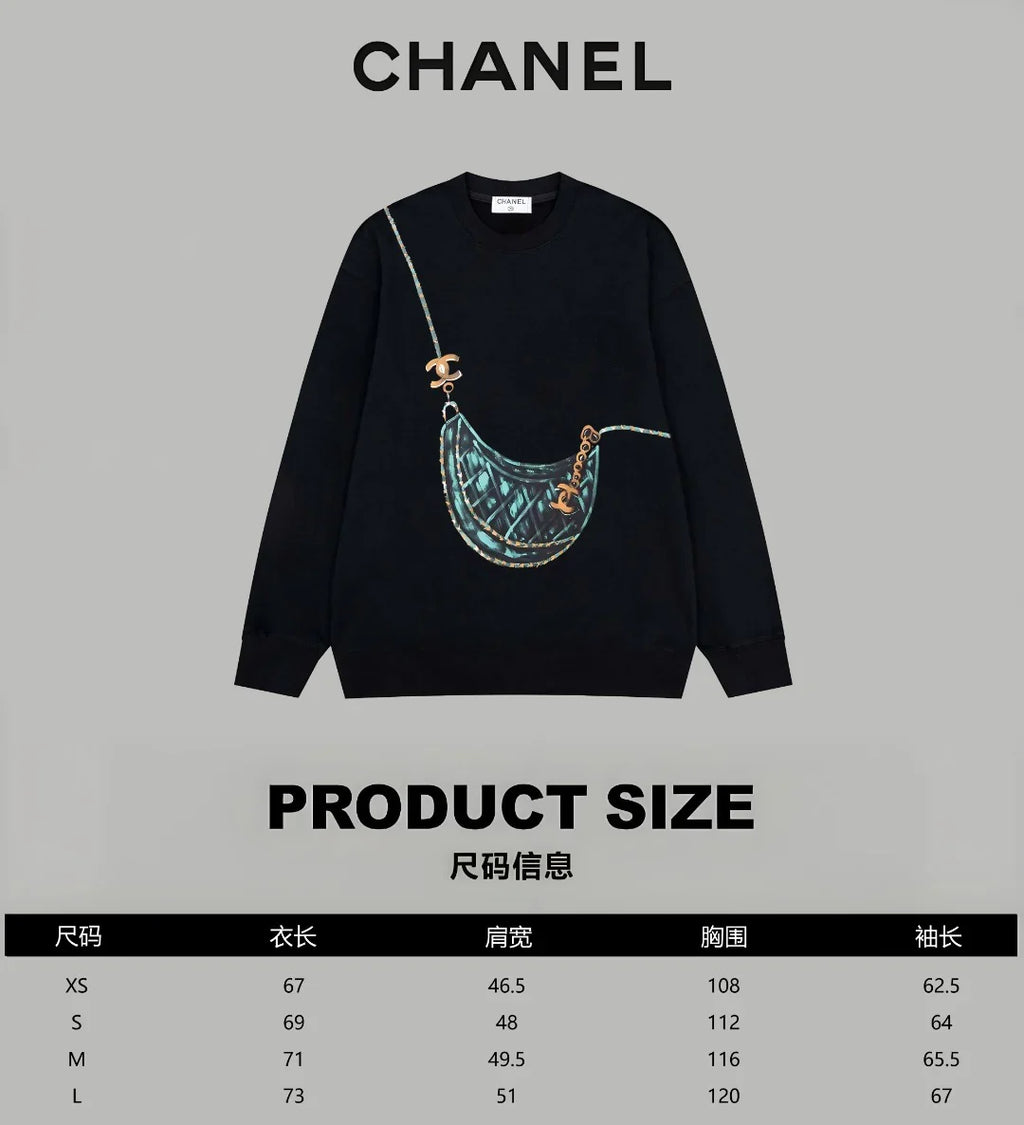 Printed looped long sleeved hoodie
