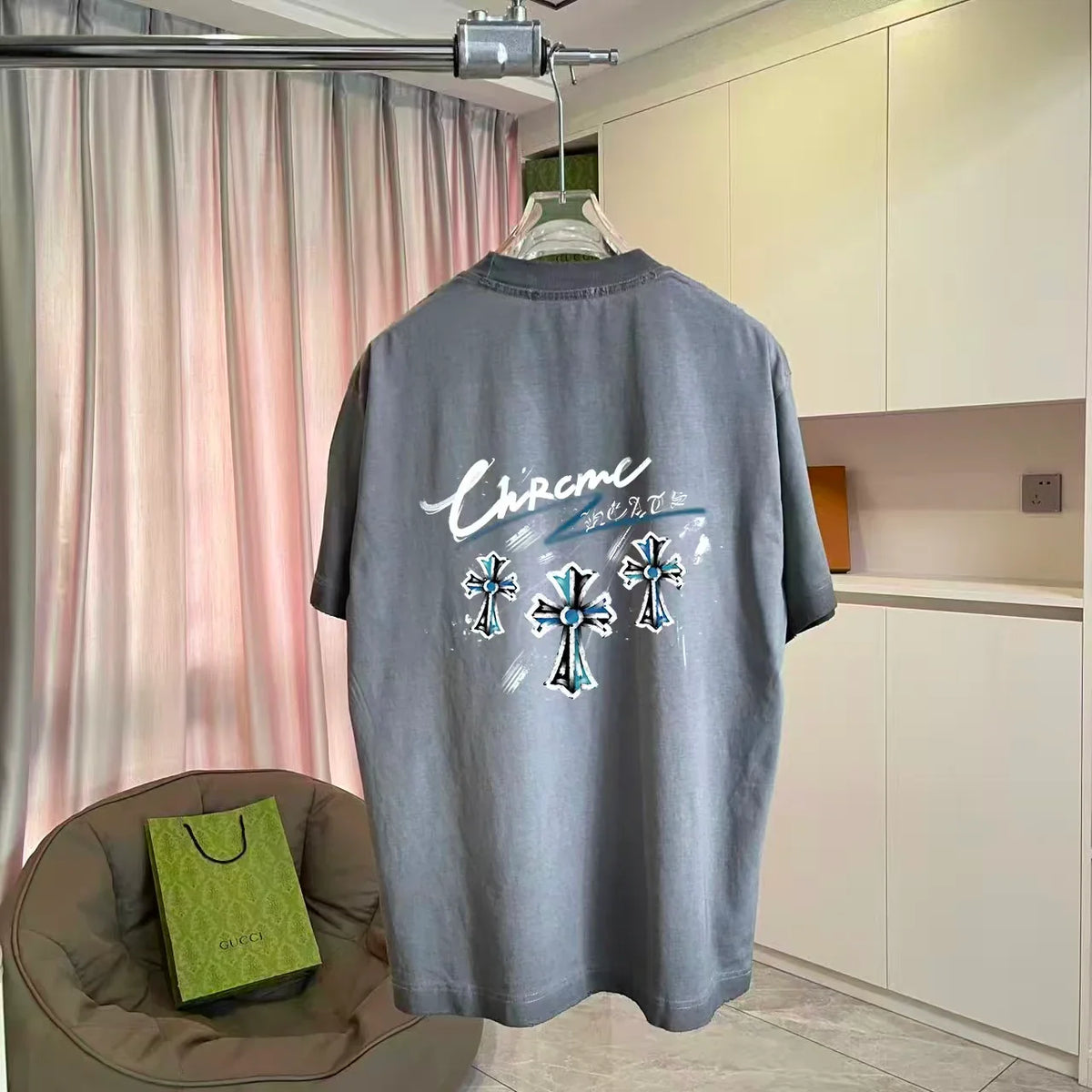 Printed short sleeved t-shirt