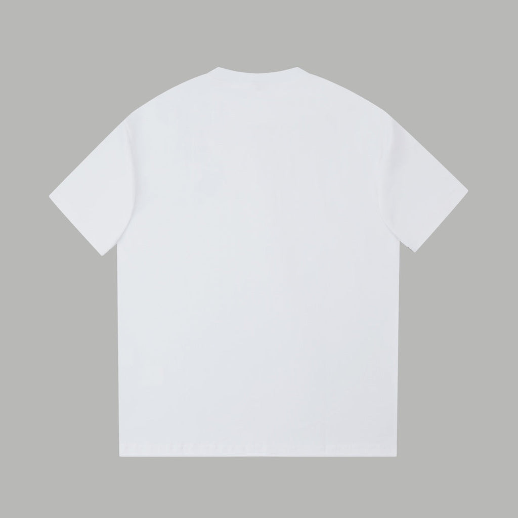 Grid stitch embroidered T-shirt
