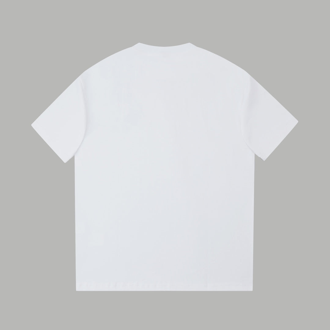Grid stitch embroidered T-shirt