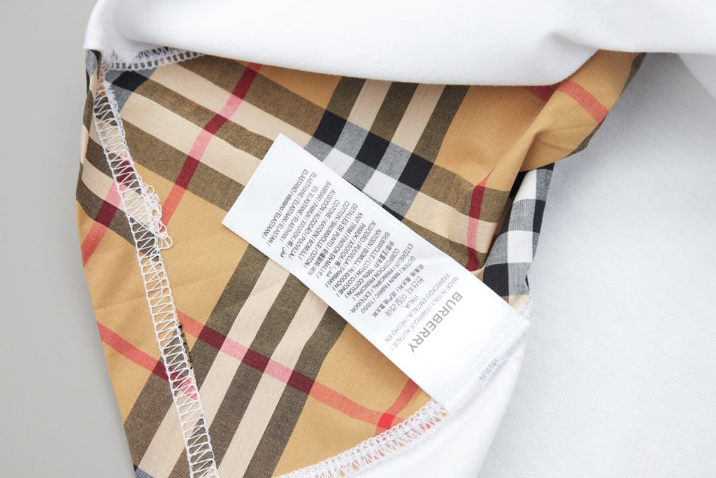 Light luxury checkered patchwork embroidered T-shirt