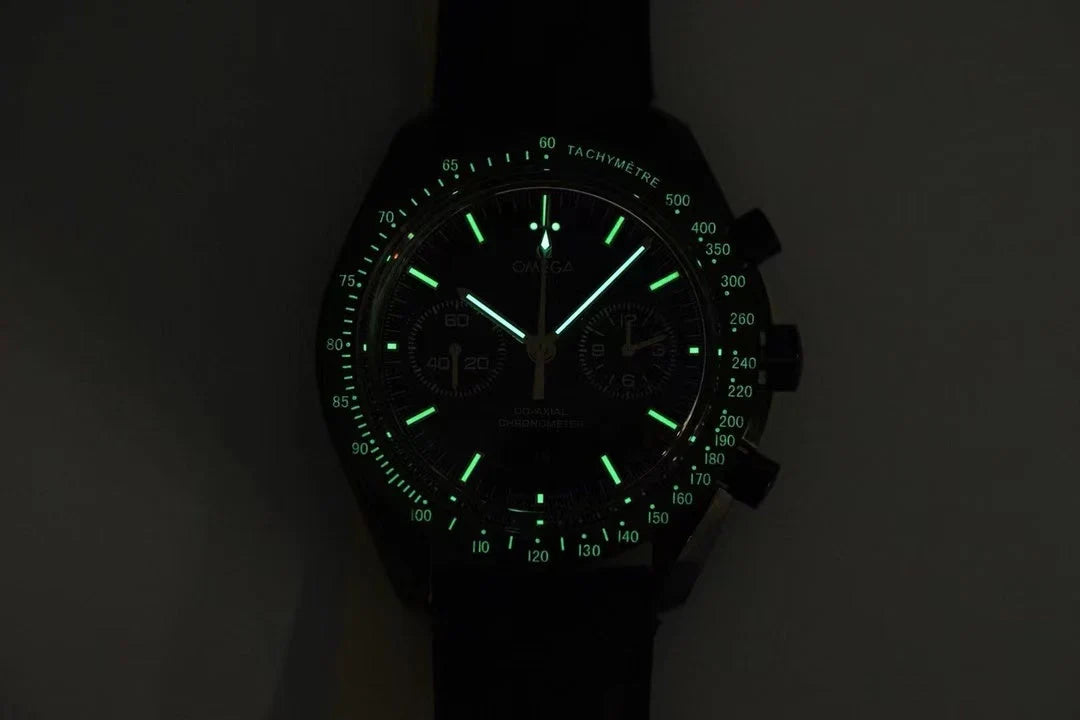 Chronograph -Moon back - Black - Black Rubber- Automatic - 44mm