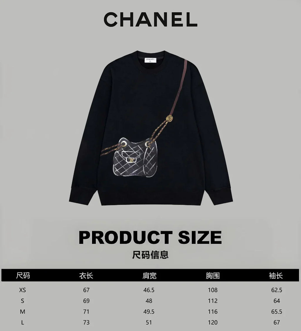 Printed looped long sleeved hoodie