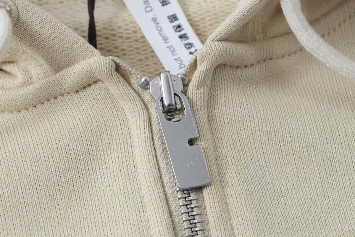 Cloth covered hooded jacket
