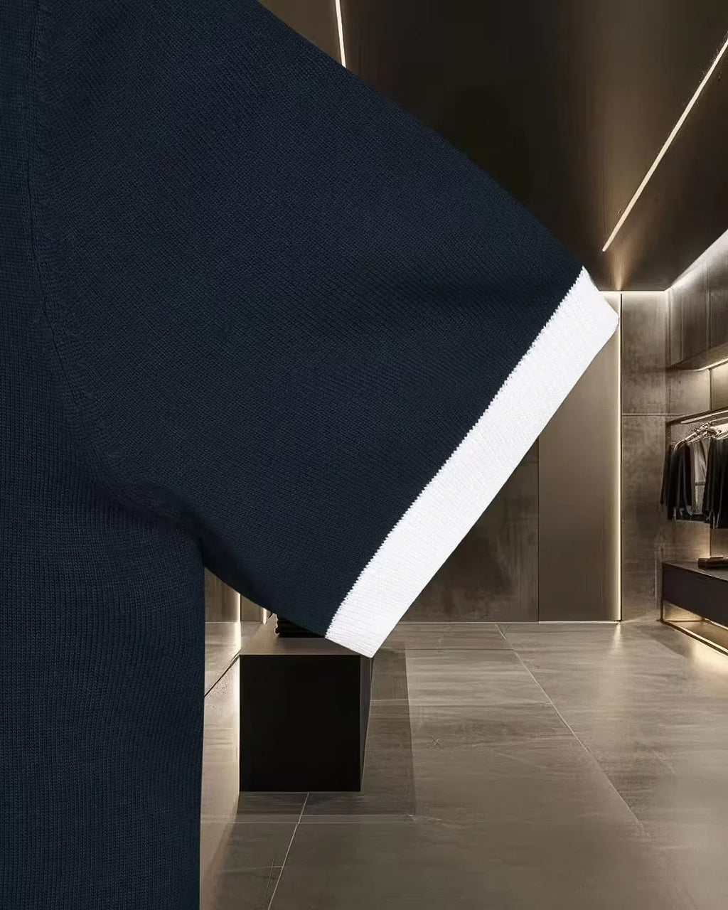 New color blocked polo shirt