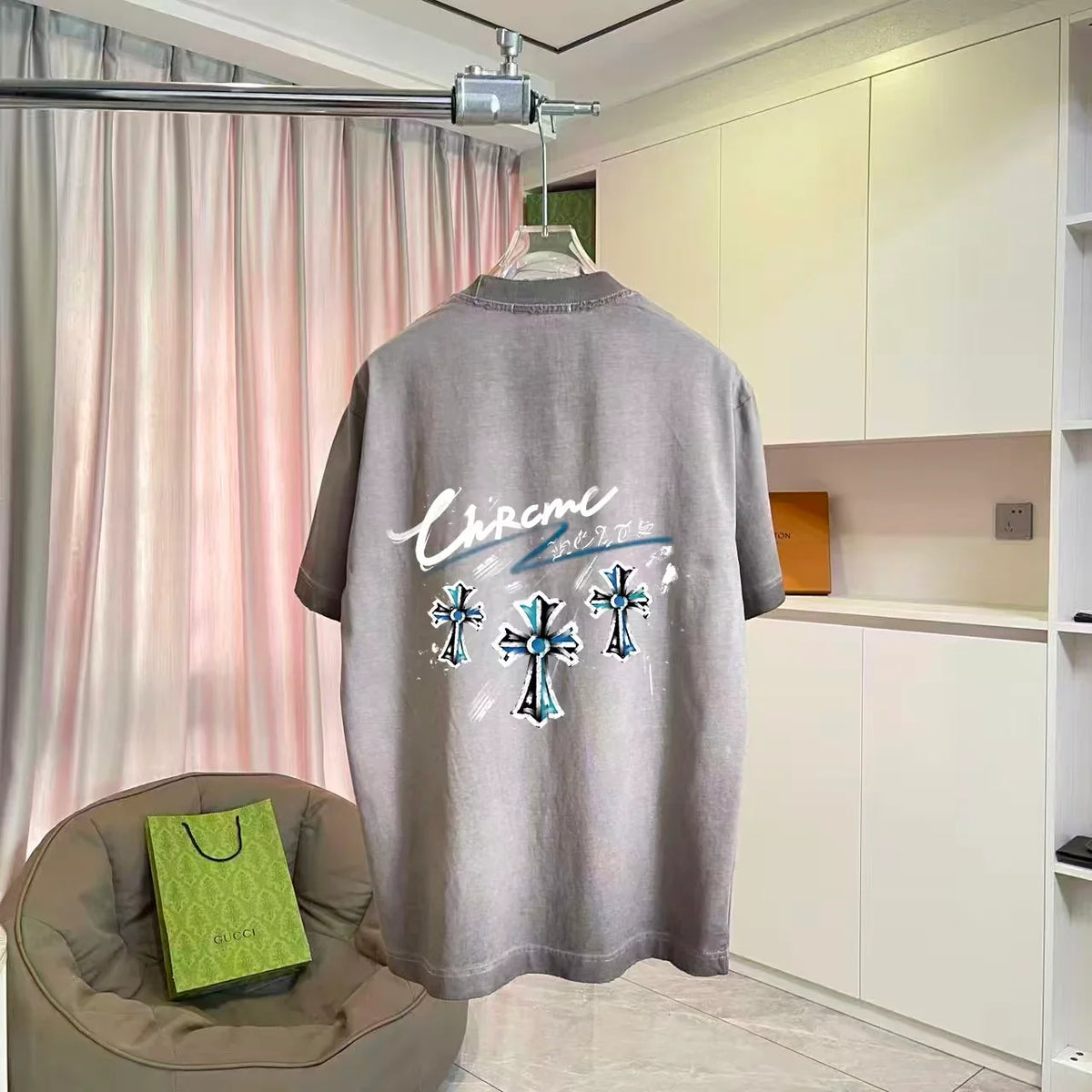 Printed short sleeved t-shirt