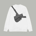 Printed looped long sleeved hoodie
