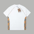 Light luxury checkered patchwork embroidered T-shirt
