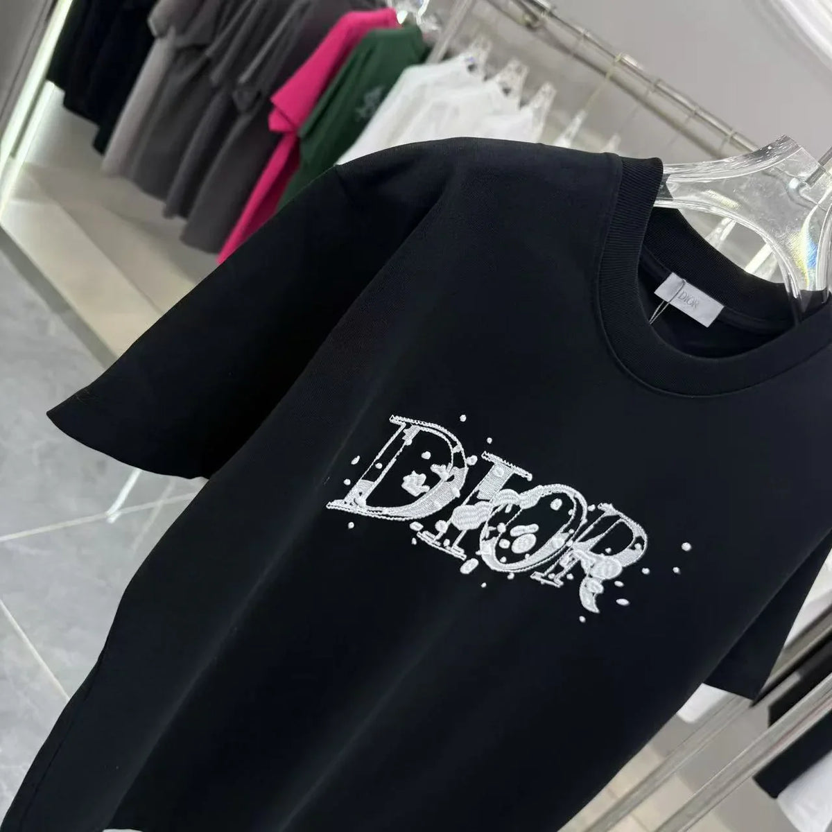 Letter embroidered t-shirt