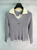 26 Early Autumn New V-Neck Long-Sleeve Knit Sweater
