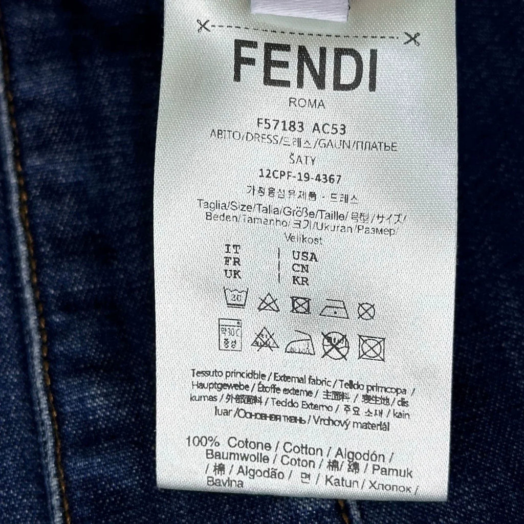 26New Arrival:Paneled Denim Midi Skirt with Slit