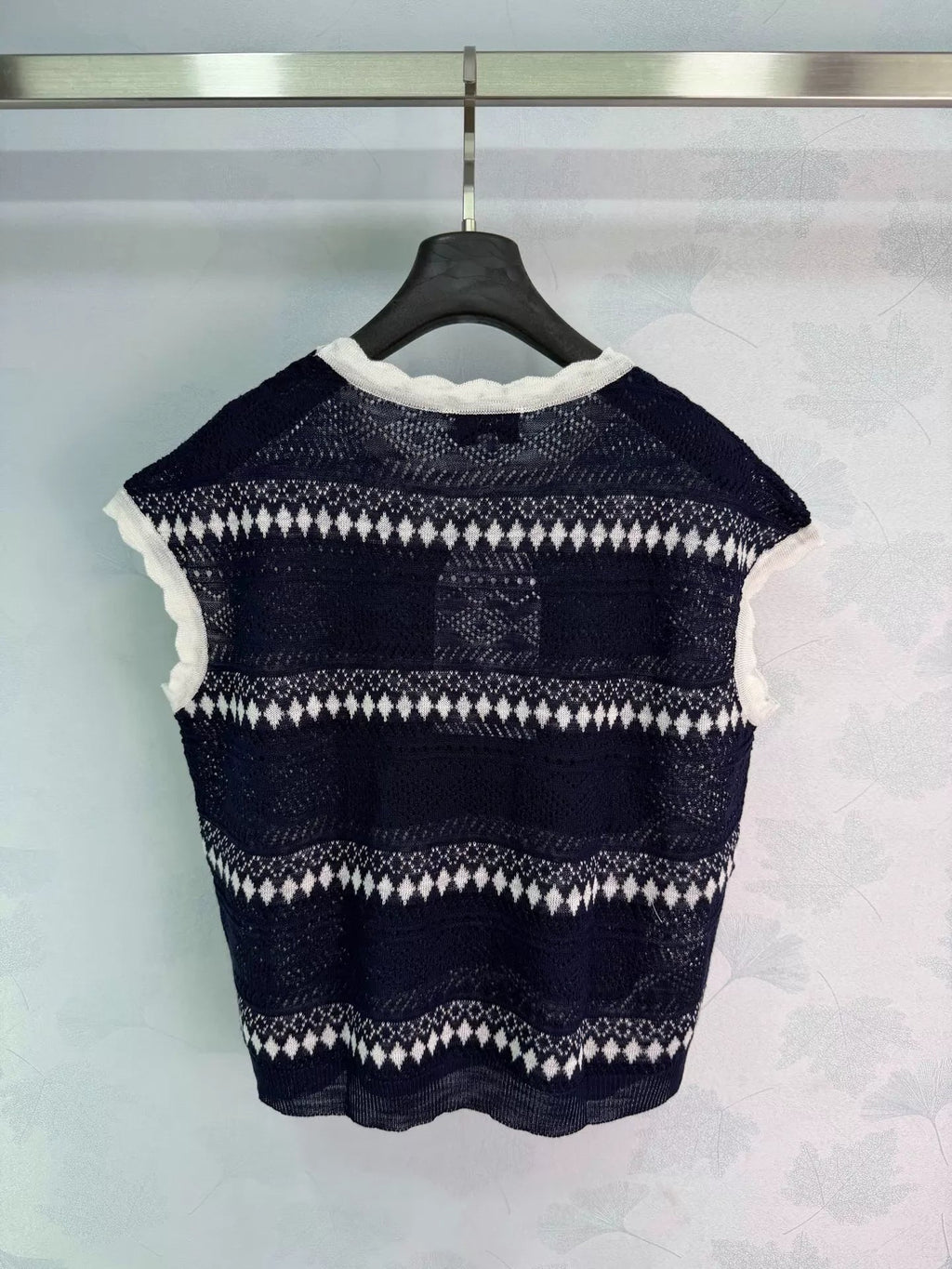 26SS New Striped Knit Vest