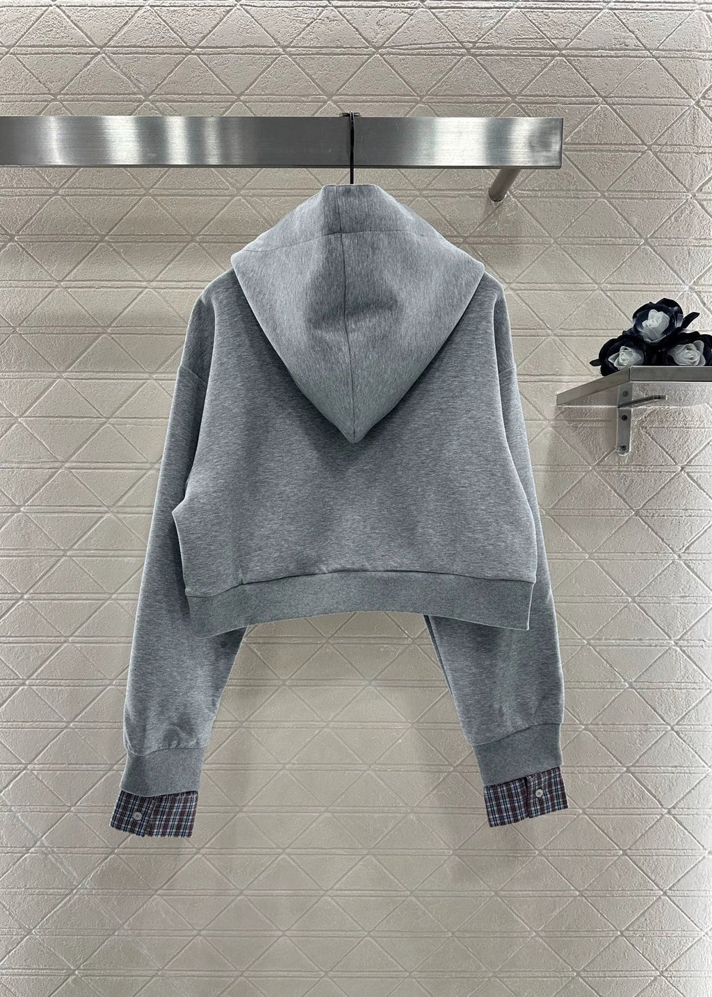 25fw Hooded jacket and short skirt set