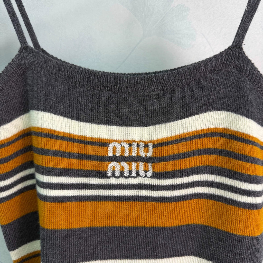 26 Early Autumn New Knit Cardigan with Striped Vest