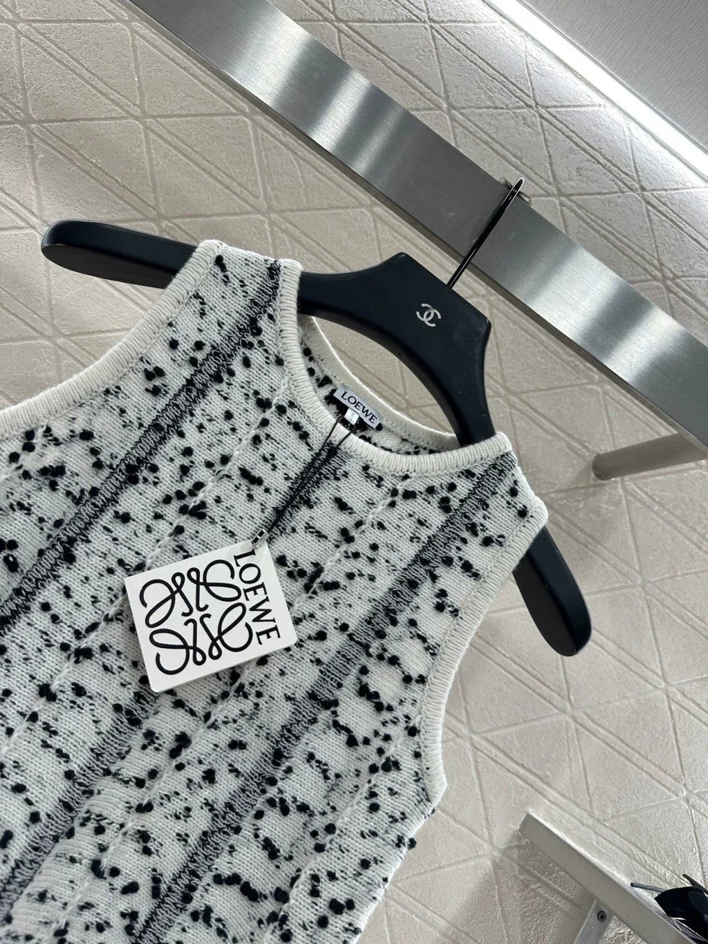 25fw Floral knit vest