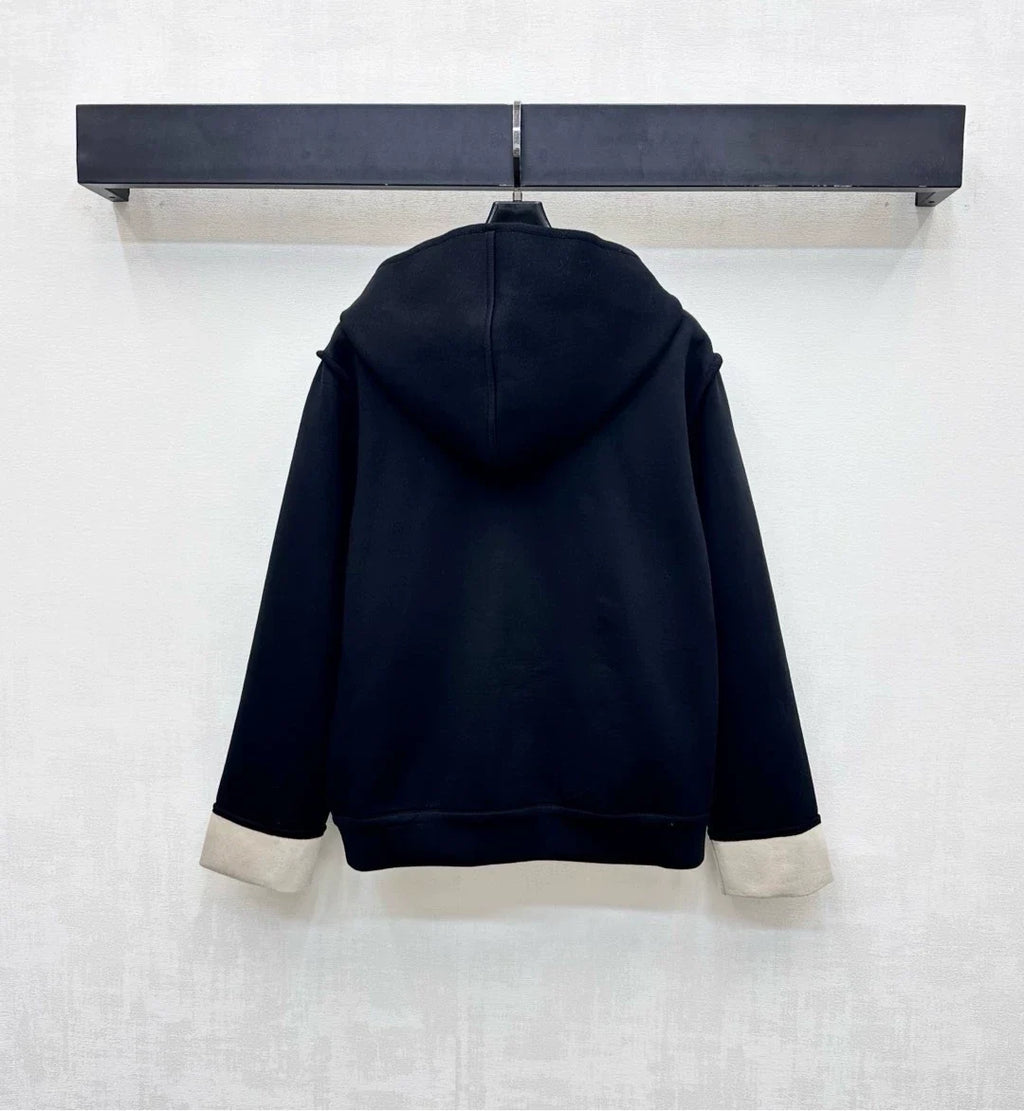 26New Season Hooded Jacquard Jacket & Trousers Set