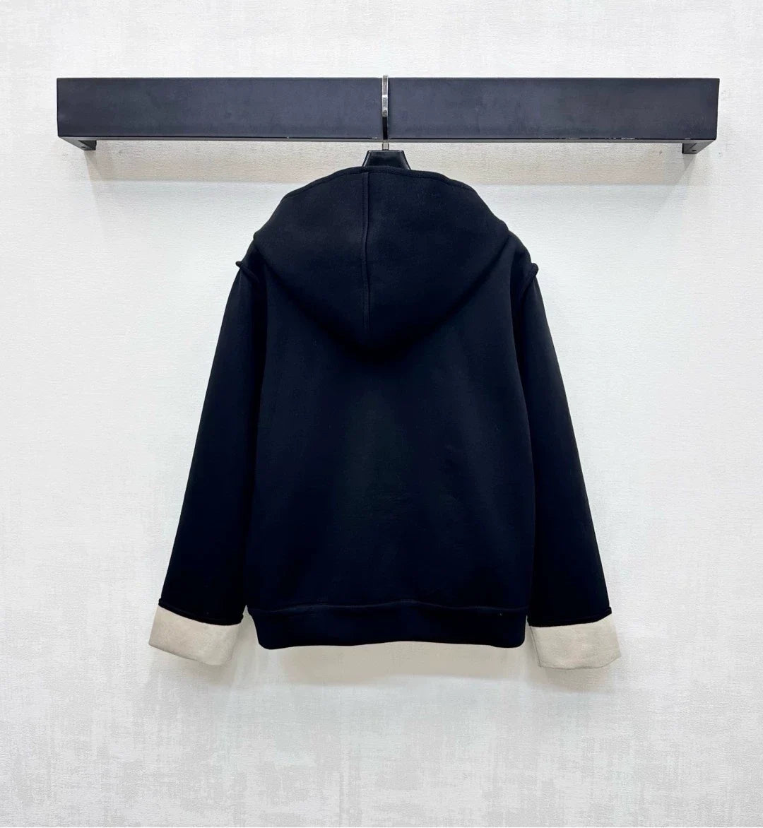 26New Season Hooded Jacquard Jacket & Trousers Set