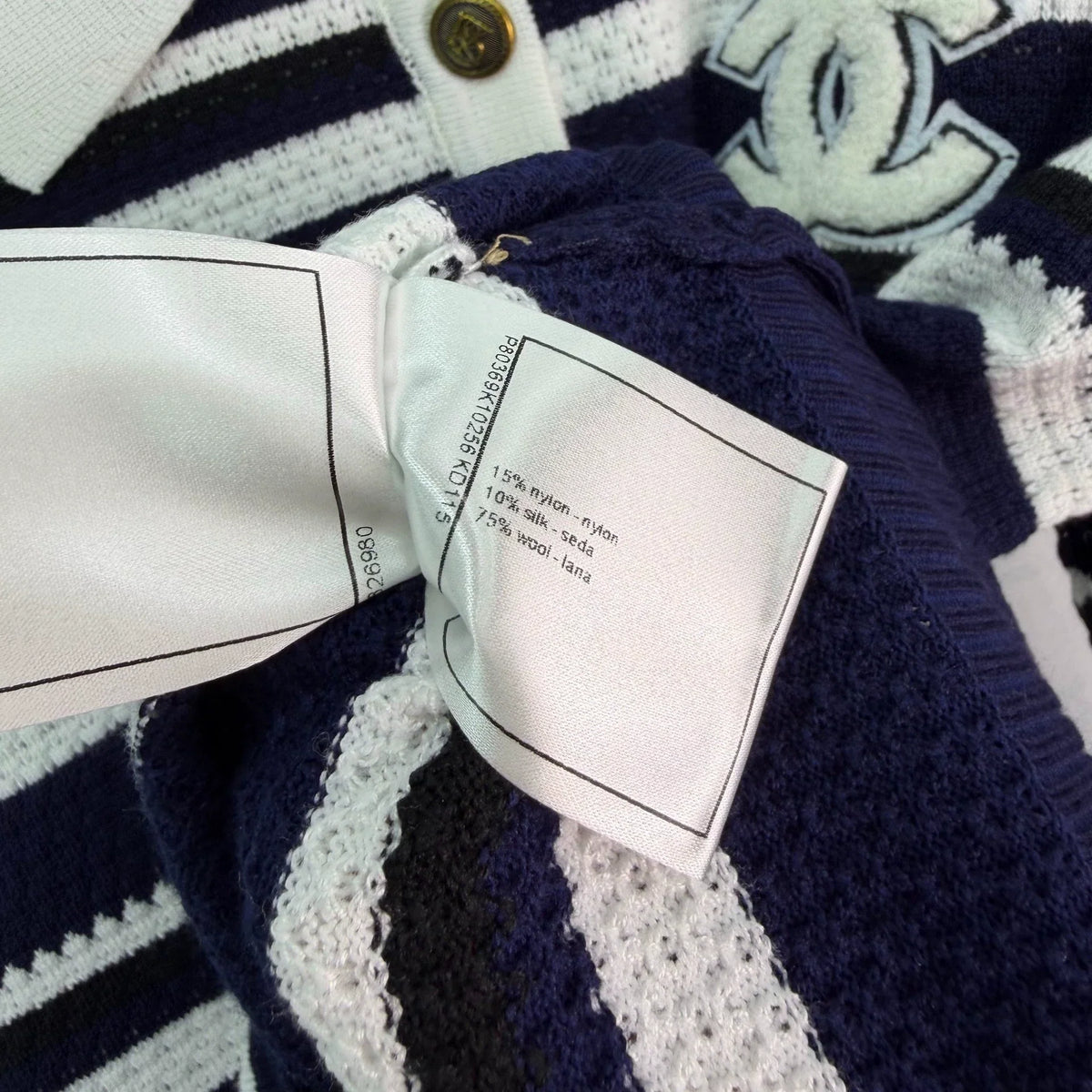 26F Early Autumn New Striped Polo Knit Sweater