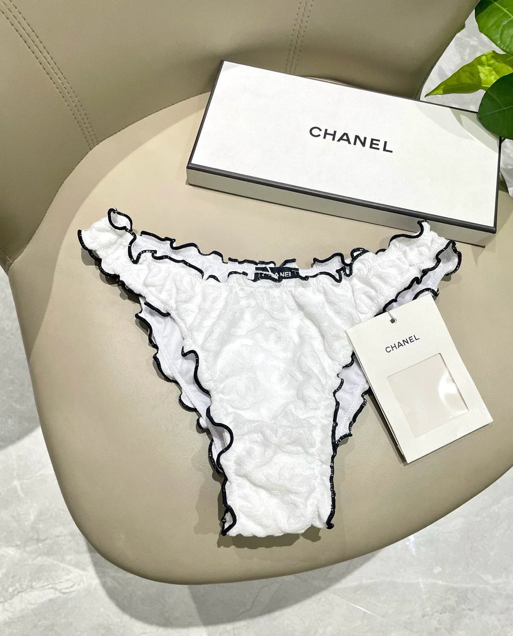 25 New bikini terry logo split swimsuit