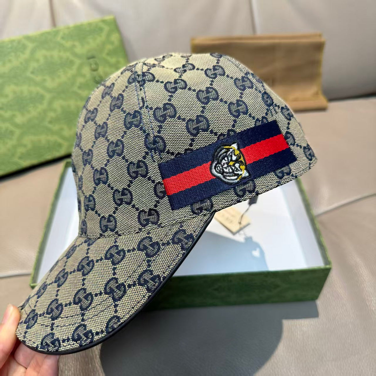Tiger head woven baseball cap