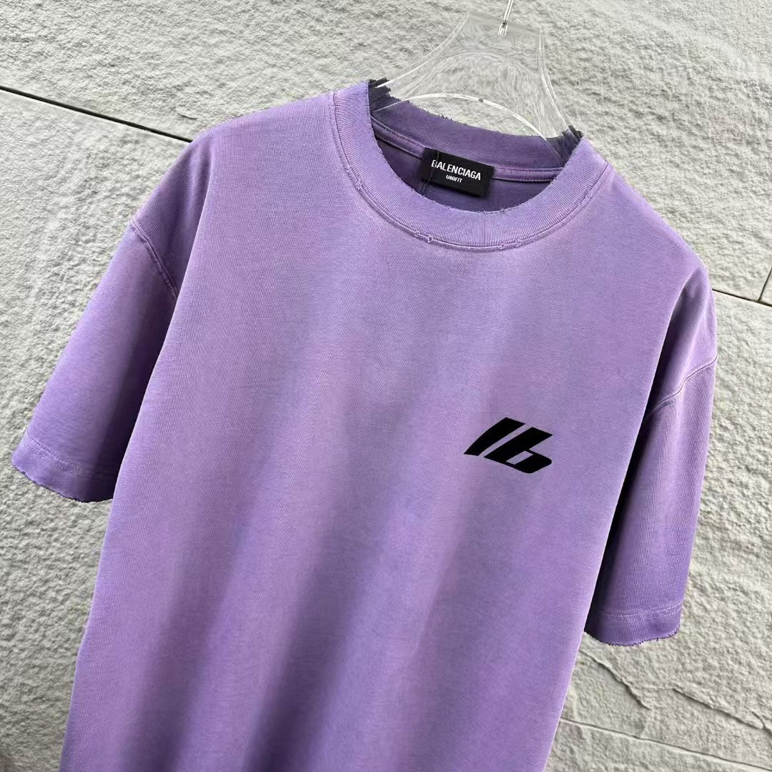 New letter flocking T-shirt
