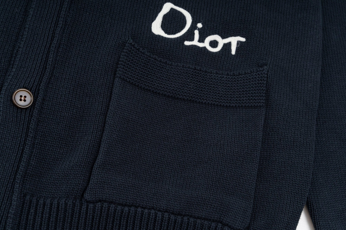 New jacquard logo cardigan jacket